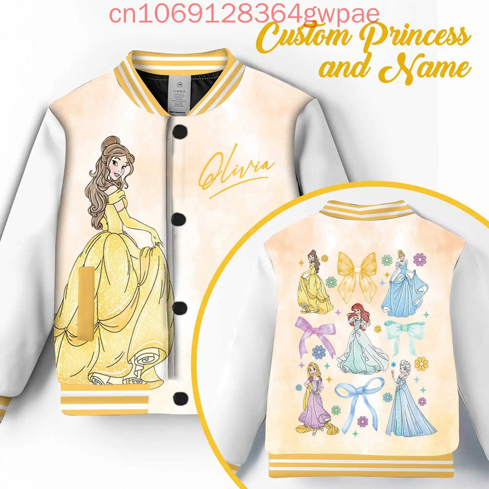 Фото Бейсбольная куртка Disney Princess Belle, мужские и женские куртки в стиле Харадзюку, уличная одежда «Красавица и чудовище», свободные студенческие пальто для мальчиков и девочек