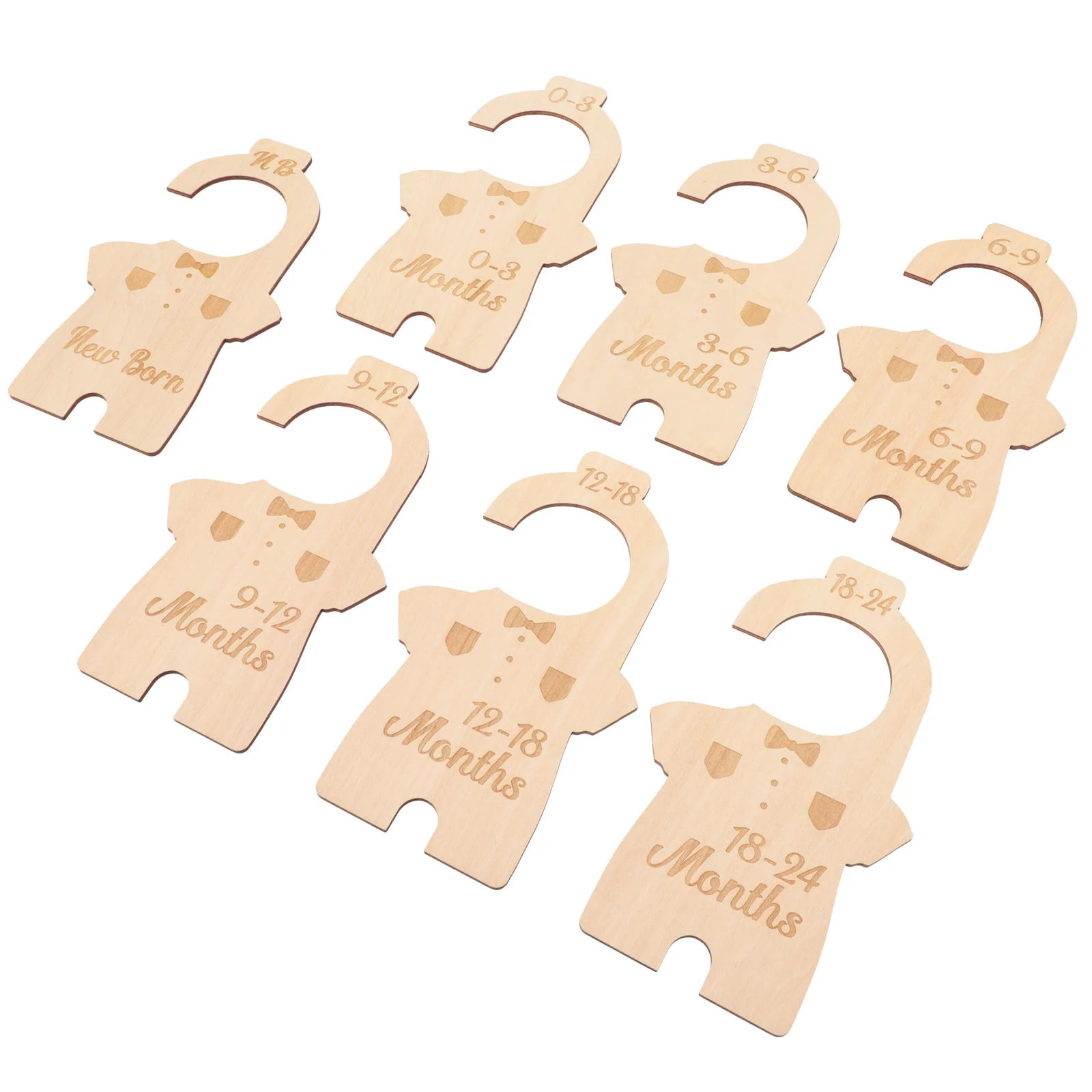 

7Pcs Baby Clothes Size Dividers Wooden Closet Organizer Toddler Hangers Infant Closet Divider Organizers for Nursery