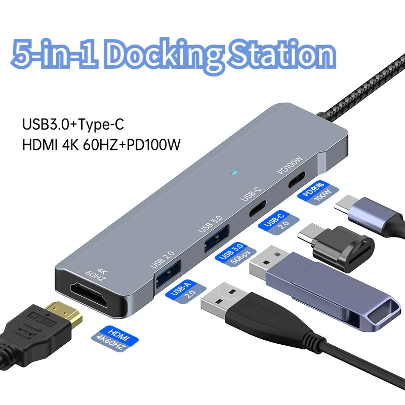 5 Ports Type-C Hub …