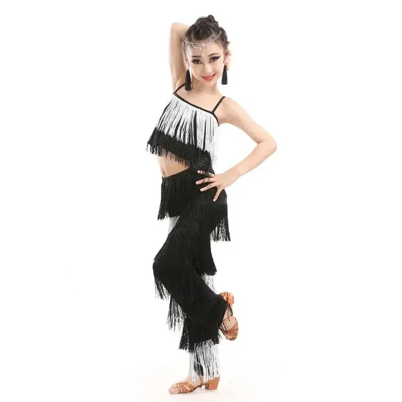 

COSda@2025 Latin Dance Costumes with Fringes Samba for Girls, Ylène Dress for Adult Room, Fringe Trim, Pa