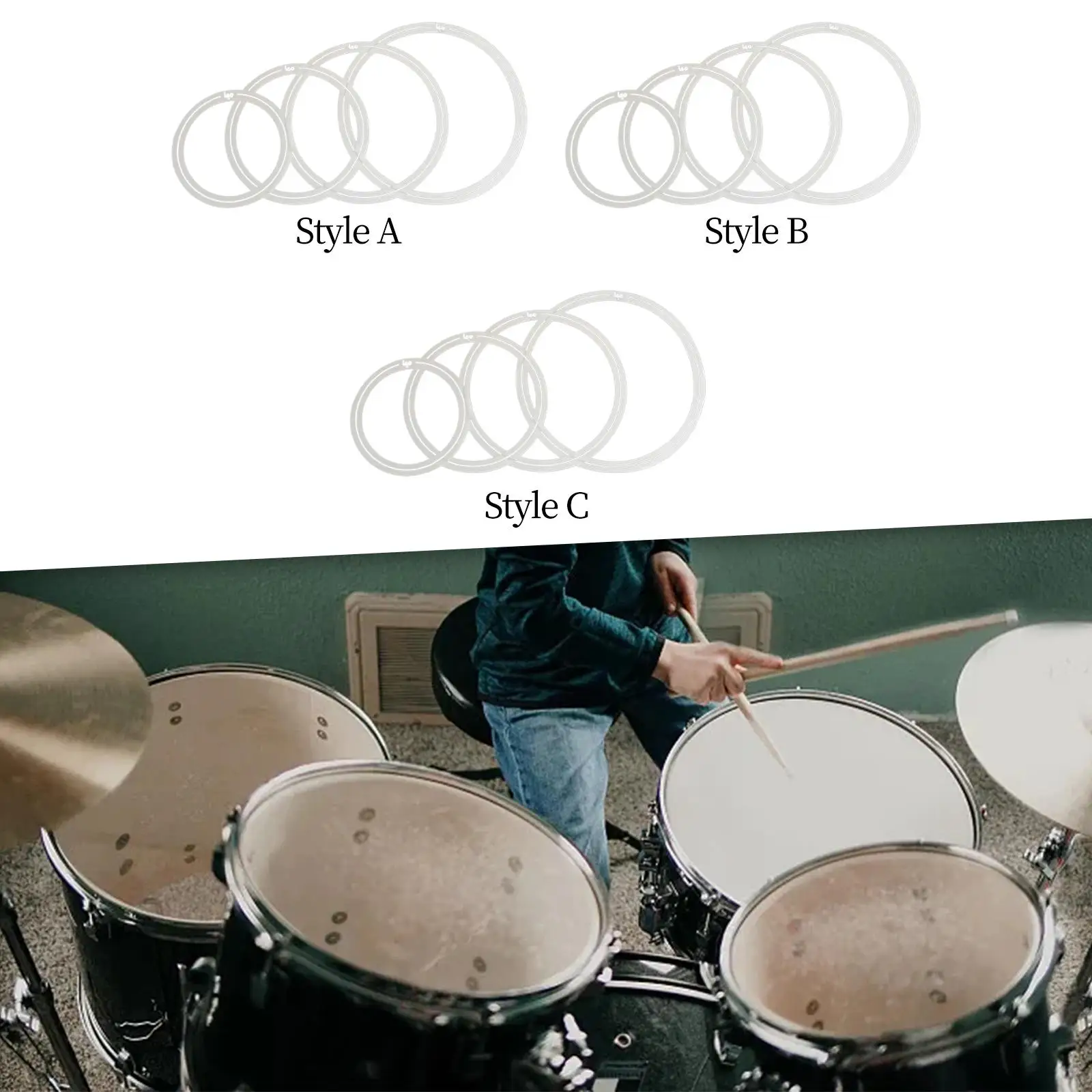 4x Dampening Drum Mute Rings Professional Accessory Practical Drum Parts Drum Mufflers Percussion Accessories Snare Drum Rings