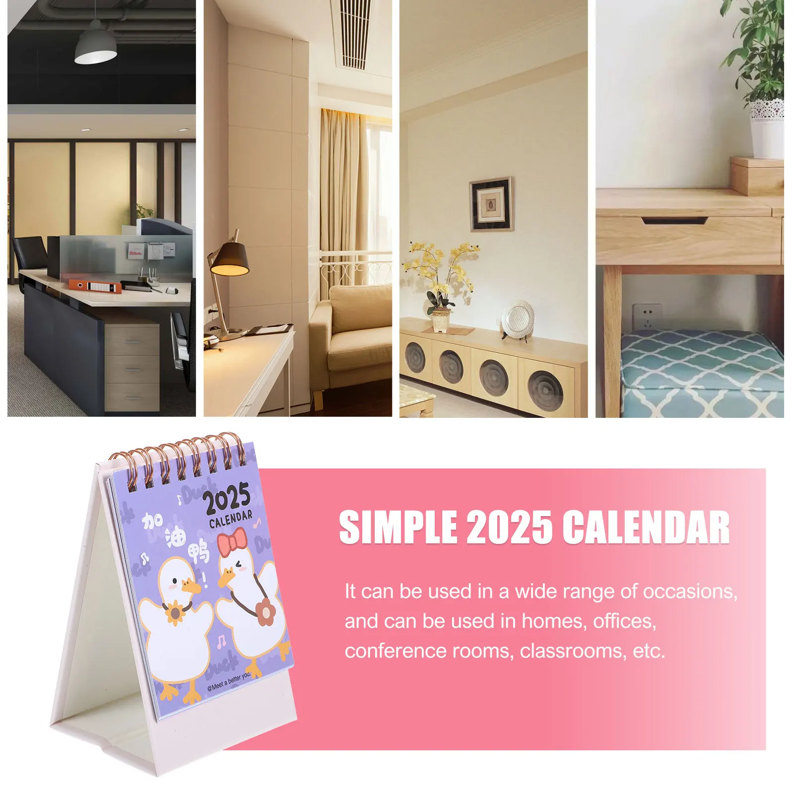 

Mini 2025 Desktop Calendar Portable Flip Calendar Small Office Desk Planner Inspirational Schedule Organizer