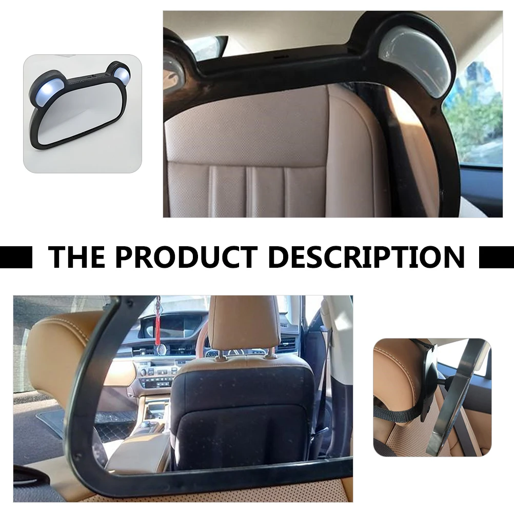 

Car Interior Rear For Baby Observation Rotatable Adjustable Infant Backseat Mirror Durable High Quality Easy Install Fixed Band