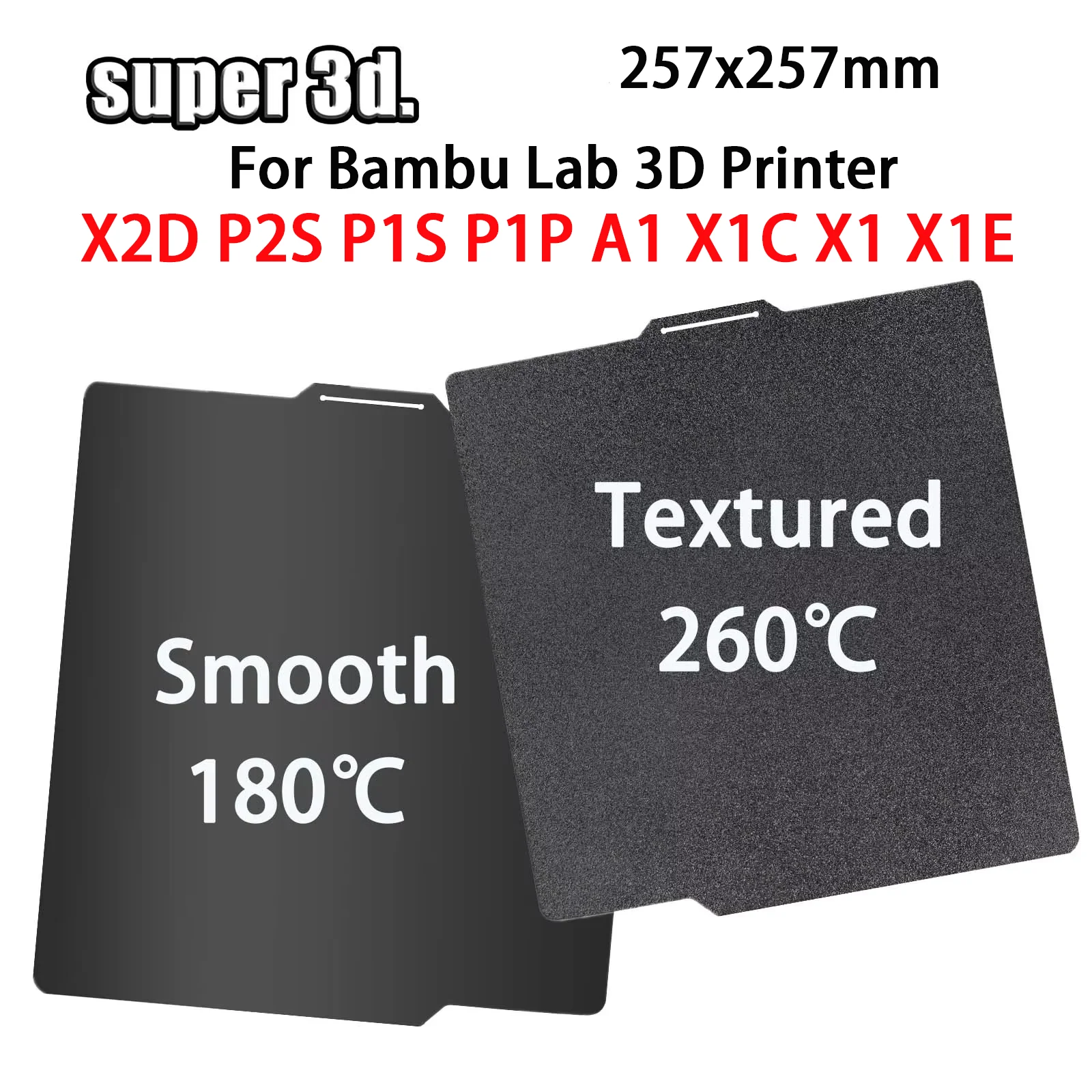 X2D P1P P1S P2S A1 X1C X1 Glatte PEI-Platte für Bambu Lab Bauplatte Doppelseitige Heizplatte für Bambu Lab A1 Bambulab P1P