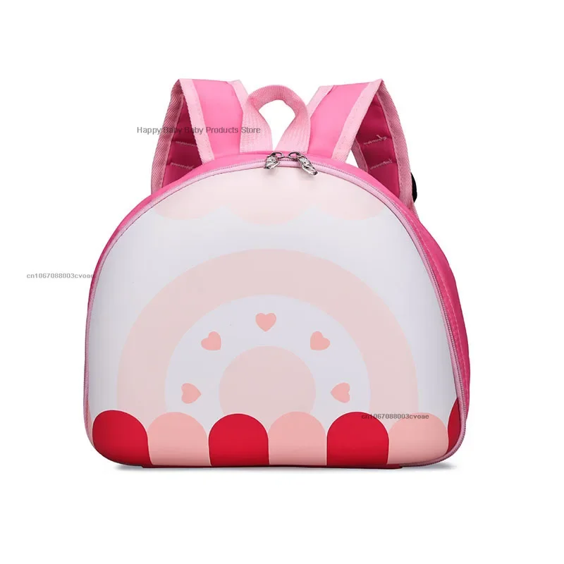 3-6T Cartoon Kids Backpack Cute Rainbow Eggshell Bag Fun Kindergarten Kids Backpack Boys Girls Backpack