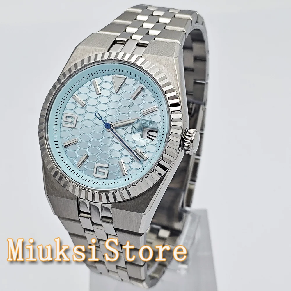 NH35/8215 Watch Customized DIY Watch Logo 40mm Luxury Automatic Men's Watch Sapphire crystal Blue Men Mechanical Watches Men