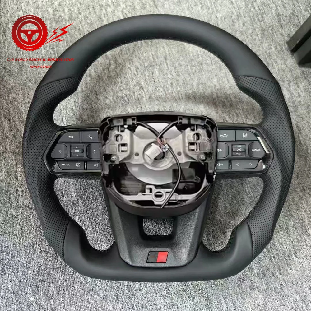 

FOR Toyota Land Cruiser LC300 Hand-Stitched Carbon Fiber Leather Car Steering Wheel for Toyota LC300 OEM Quality