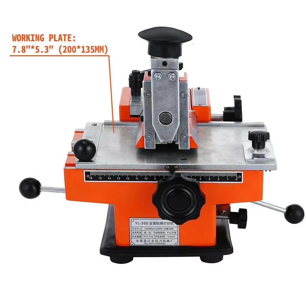 Handheld Semi-Auto Stamping Embossing Machine 4mm Metal Marking Tag Plate Dog Tag Printer