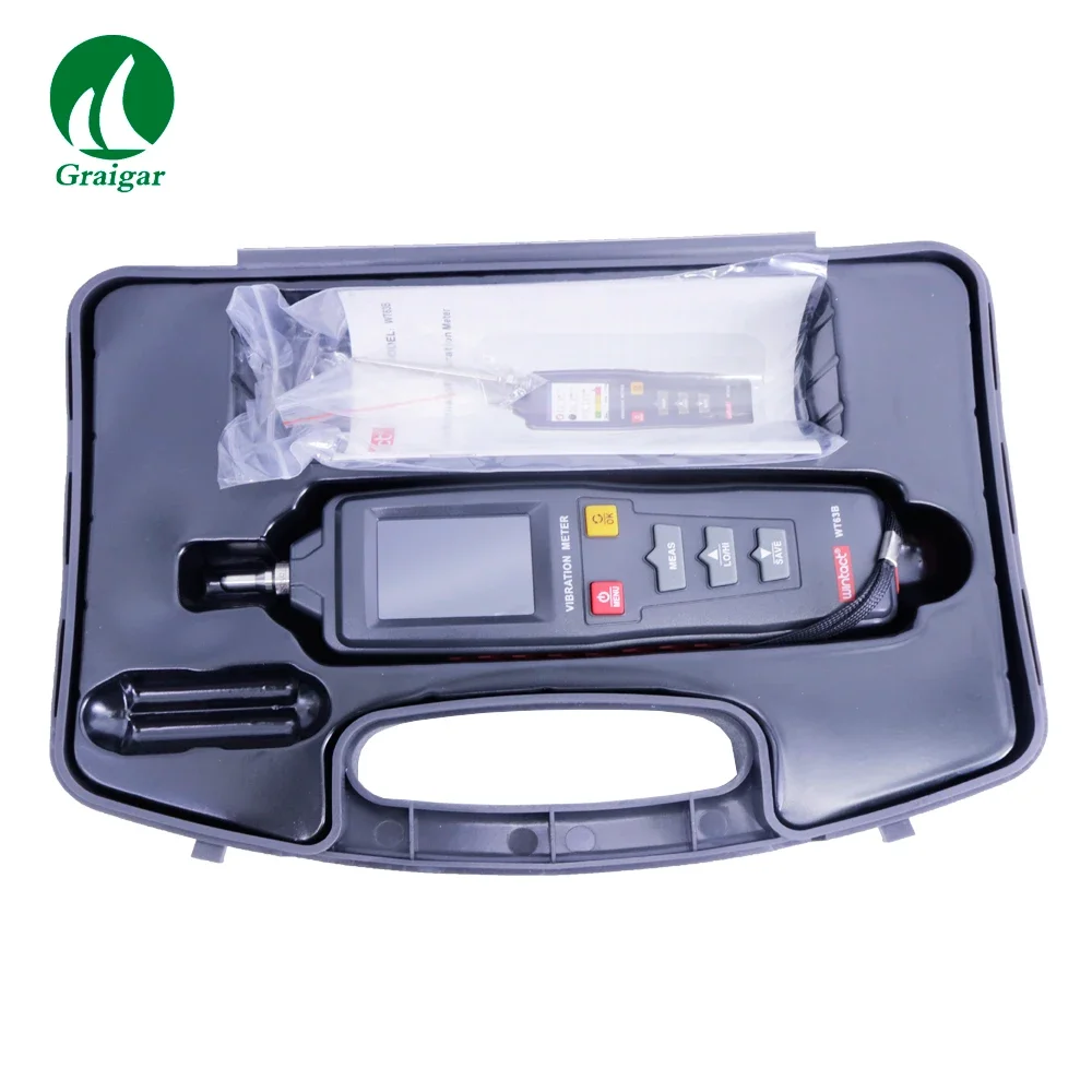 2026 WT63B Digital Vibration Meter Vibrator Velocity 0.1~1999.9m/s^2
