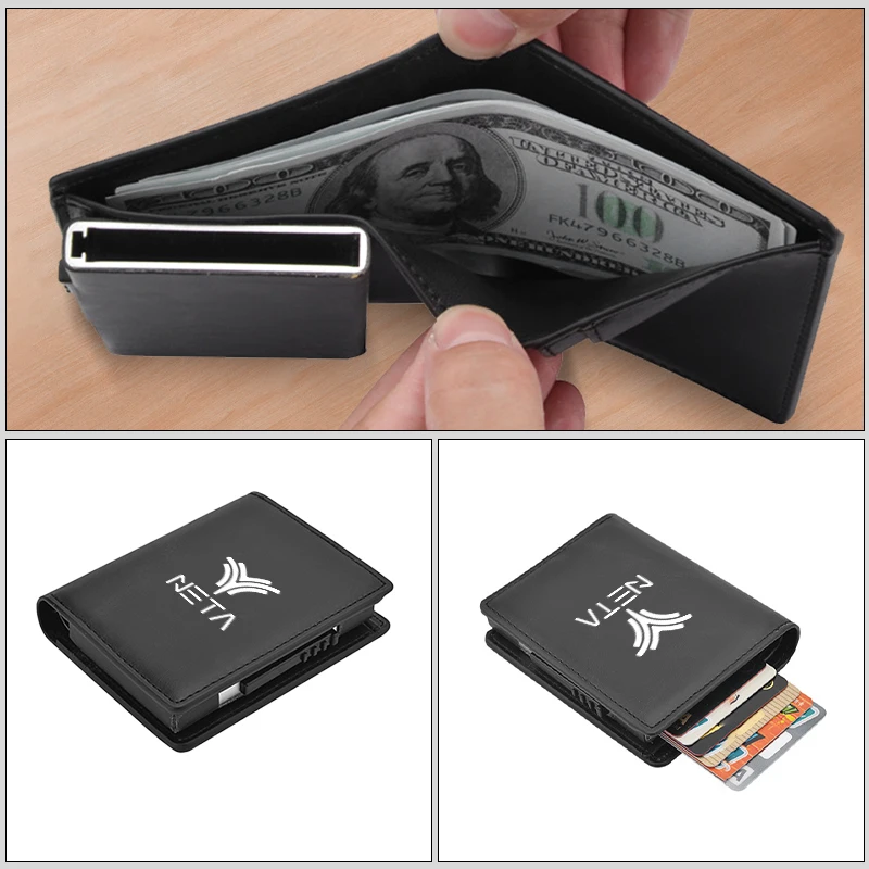 شعار السيارة حامل بطاقة الائتمان حافظة جلدية متعددة فتحة للبطاقات محفظة بطاقة الائتمان حافظة عملة المحفظة حامل ل NETA V Nezha U Nezha NO1
