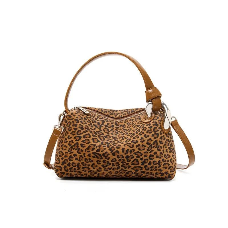 Retro Euro Stylish Carmel Color Hobo Tote Soft 2026 Winter Matte Nubuck Suede Leather Women Crossbody Bag Chamois Ladies Handbag