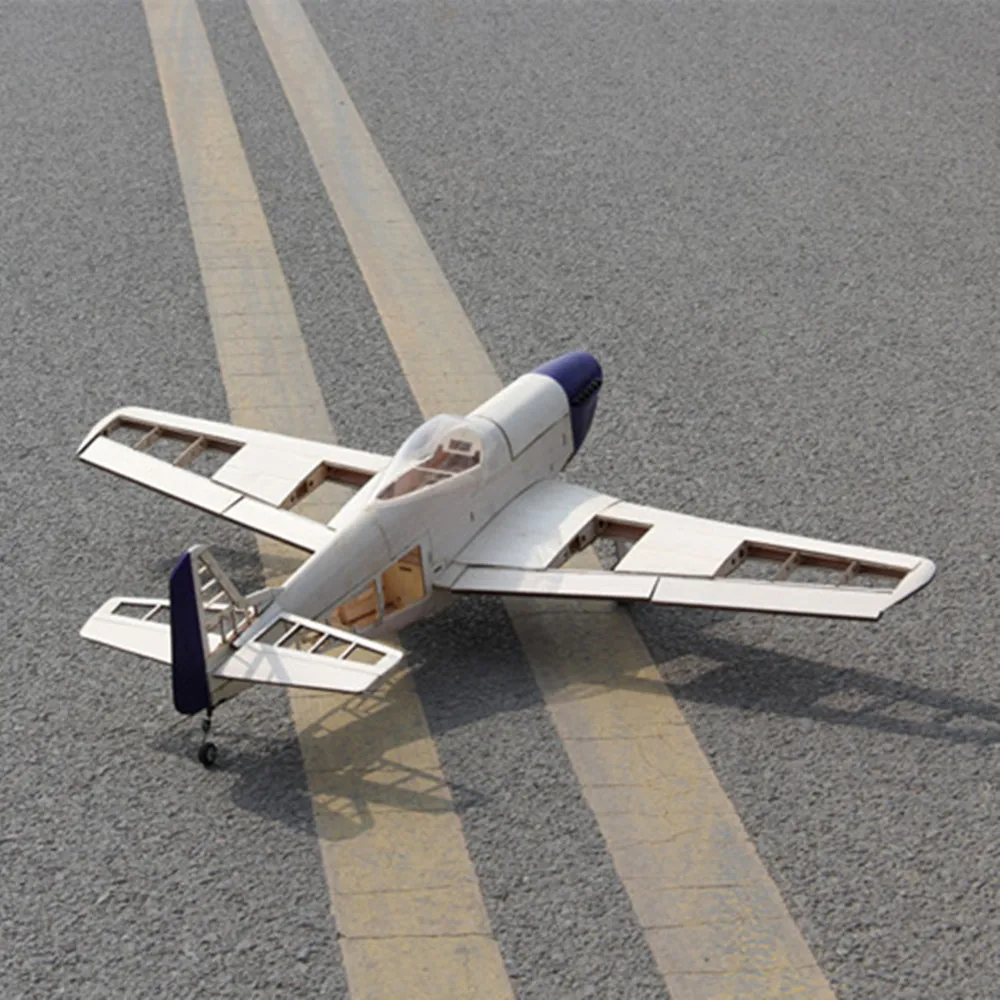 R C Plane P51 Mustang Laser Cut Balsa Wood Airplane Kit Frame Wingspan 1010mm Model Building Kit