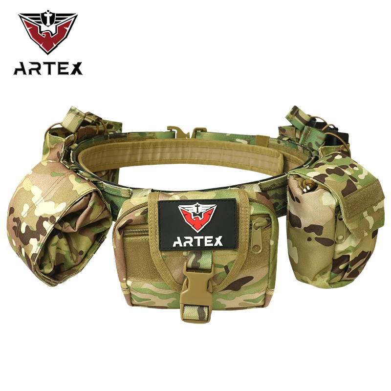 Tactical Belt 7-in-1 Air Gun Practical, Tactical Combat Belt 1000D Polyester Tactical Mission Belt Tactical Accessory Set Accessories