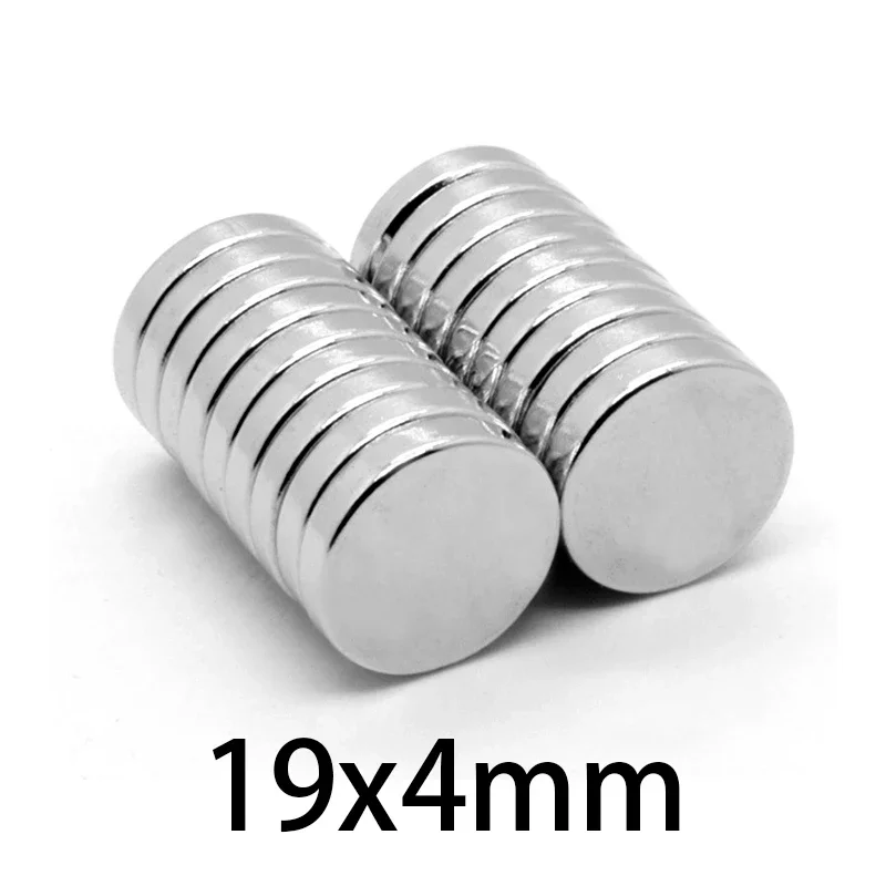 N52 19x4 19x3 Strong Disc NdFeB Round Neodymium Magnets Search Magnet Powerful ebike Industrial Motor Generator Toy Customised