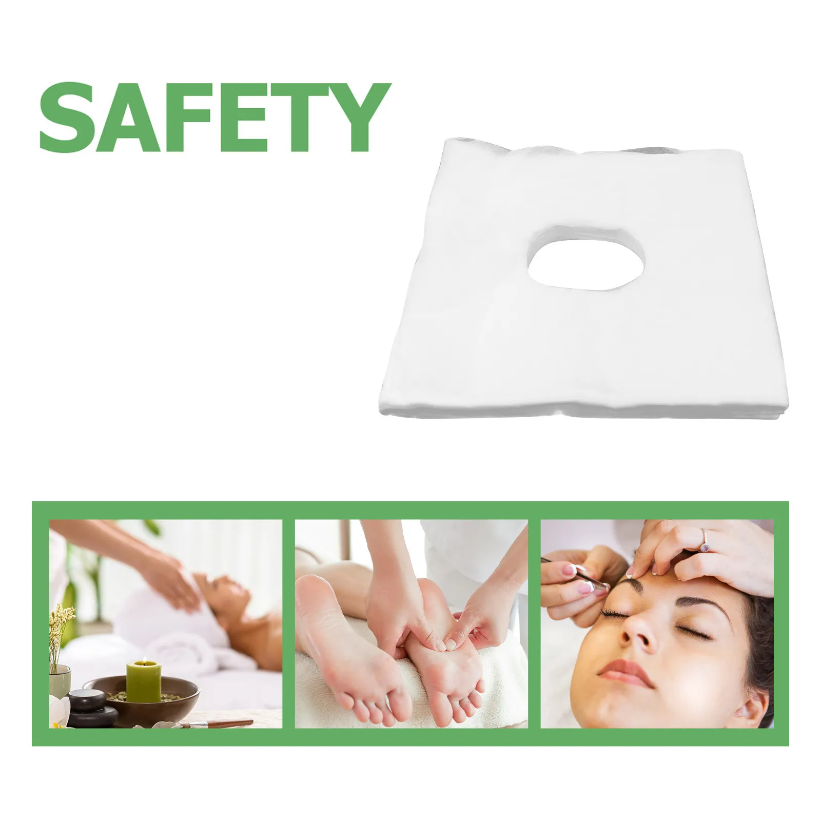 200pcs Non-Woven Disposable Face Cover Mats with Massage Holes for Spa, Salon & Facial Treatment – Soft, Safe, Gentle