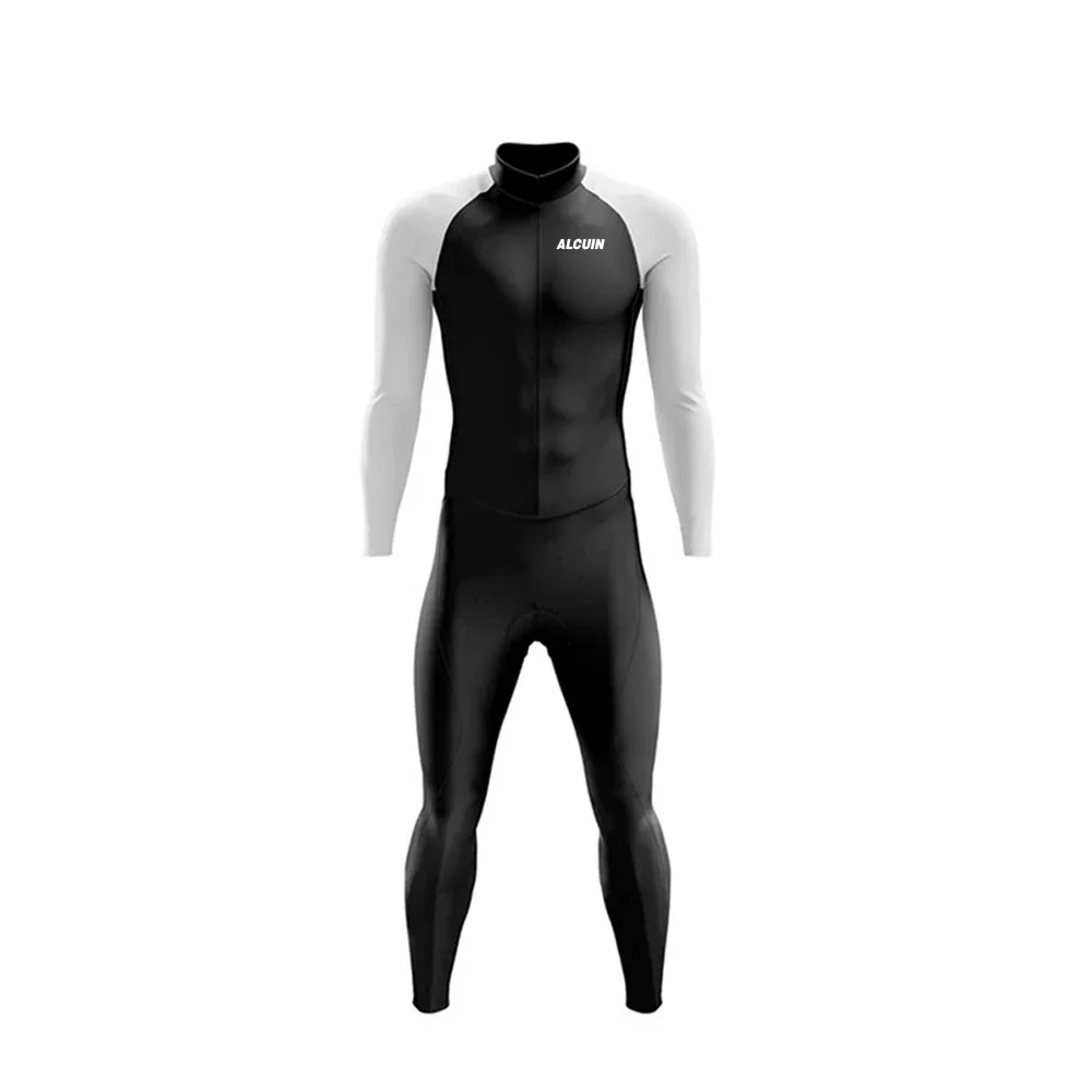 ALCUIN Men's  Cycling Jumpsuit Suit Tights Long Sleeves Bicycle Skinsuit Maillot Ciclismo Macaquinho Cycling Clothing