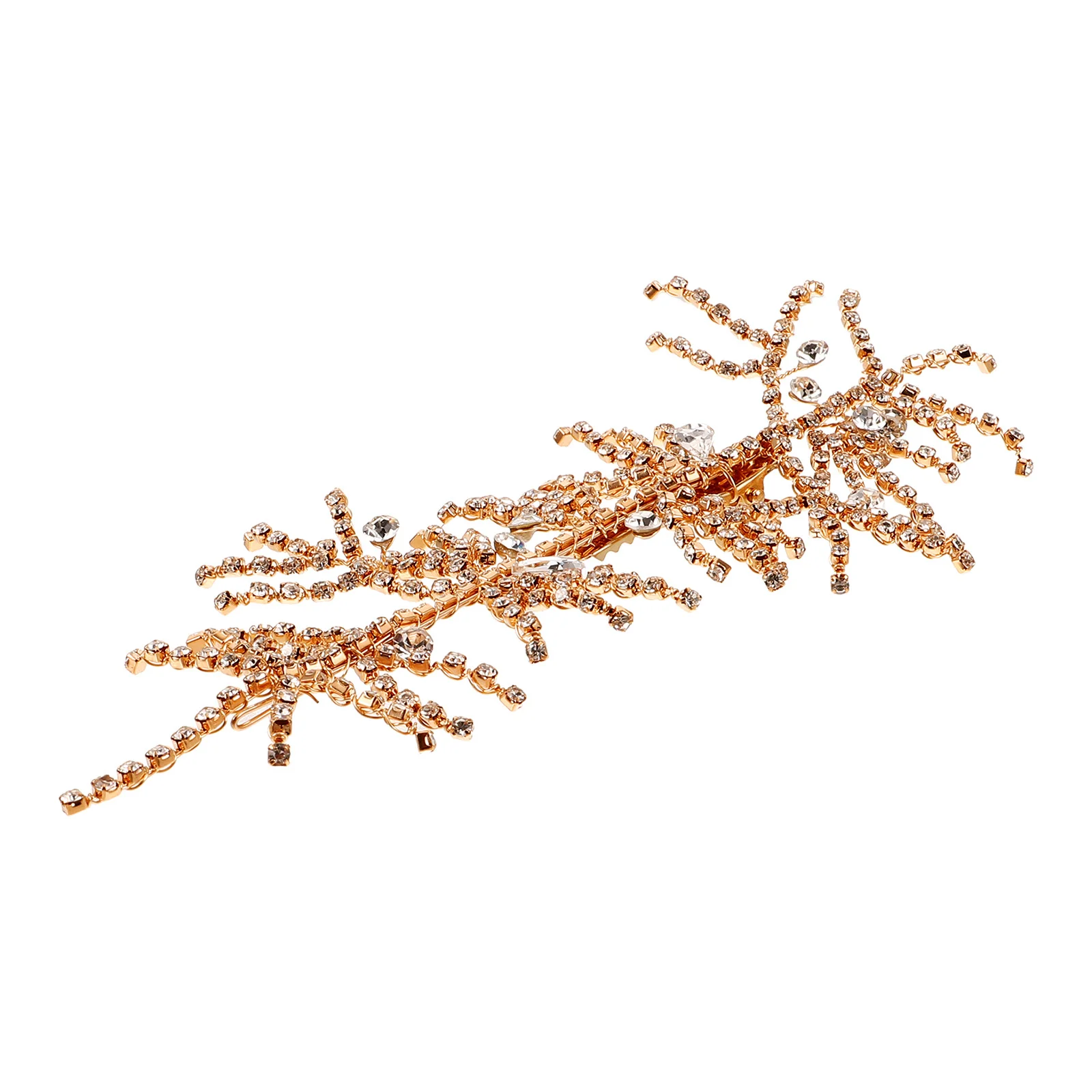 Jepit Rambut Berhiaskan Batu Rhinestone Aksesori Rambut Pengantin Pernikahan Jepit Rambut Samping Pengantin Wanita Dekorasi Gaya Rambut Pesta