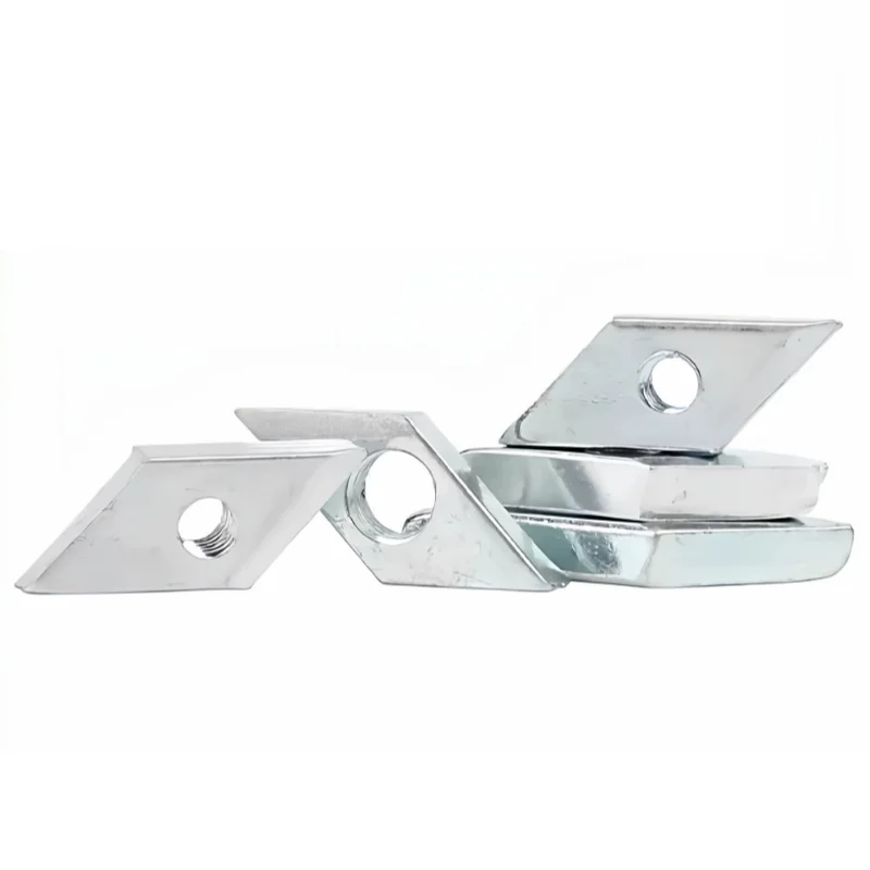 M4 ~ M8 Carbon Steel Galvanized Zinc Parallelogram Rhombus Nut Square Nuts For Type30/40 Series Accessories Parts