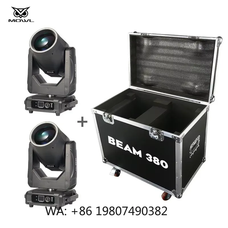2pcs 380W 350W Halo Ring Sharpy LED Beam Moving Head Projection Light DMX for Large Stage Wedding Event Packs
