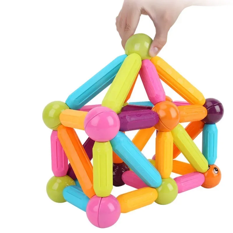 Große Größe Magnetische Konstruktor Designer Magnet Stick Stange Bausteine Montessori Pädagogisches Spielzeug Für Kinder Kinder Junge Mädchen