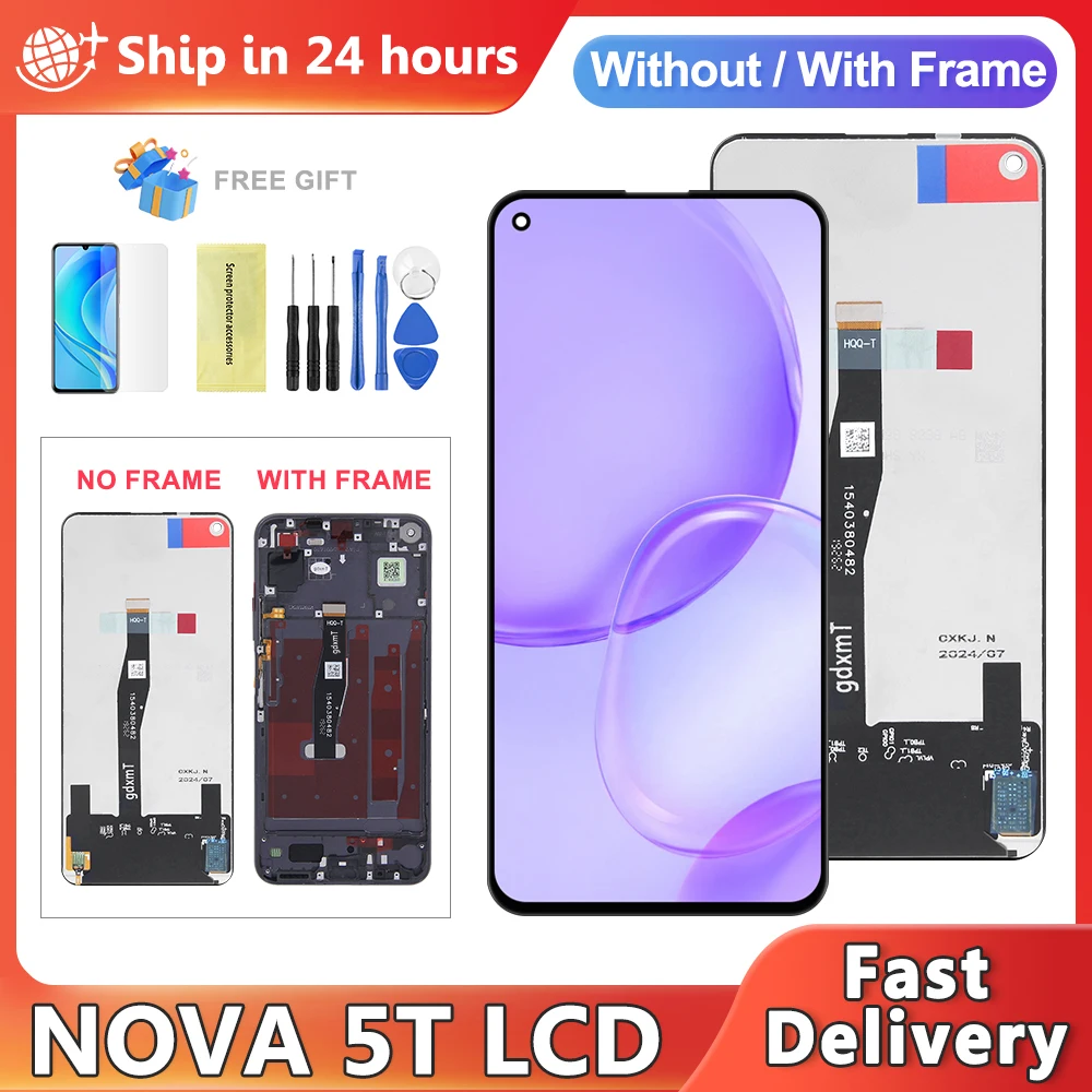 6.26'' Screen For Huawei Nova 5T YAL-L21 L61A L71A Lcd Display Touch Screen Digitizer Assembly Replacement Nova5T Screen Display