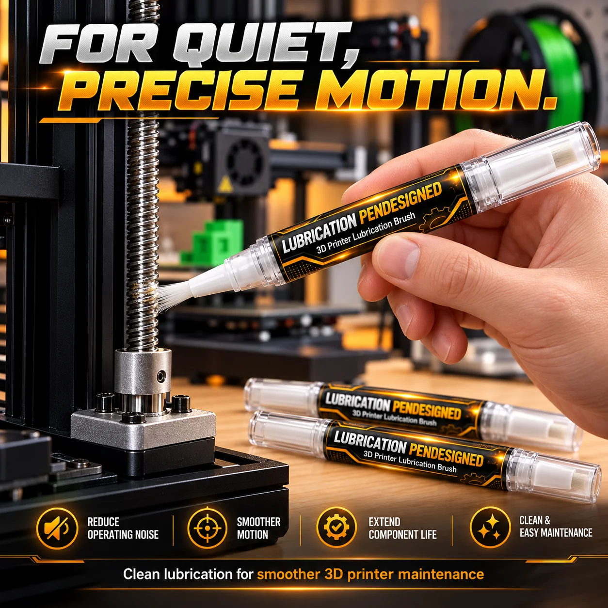 Fdm Printer - 3D Printer Maintenance Brush with PTFE