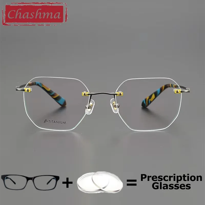 

Women Frameless Prescription Eyeglasses Men Myopia Optical Lenses Photochromic Multifocal Progressive Recipe Glass for Female