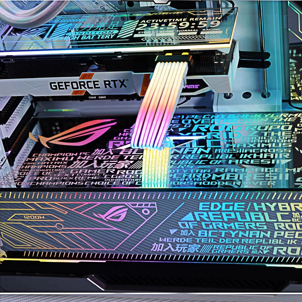 ROG Helios GX601 caja Panel de iluminación de espejo chasis personalizable compartimento de energía ARGB tablero de luz PC Modding AURA SYNC