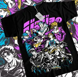 Dziwaczna koszulka przygodowa Anime Manga projekt graficzny koszulka Jojo