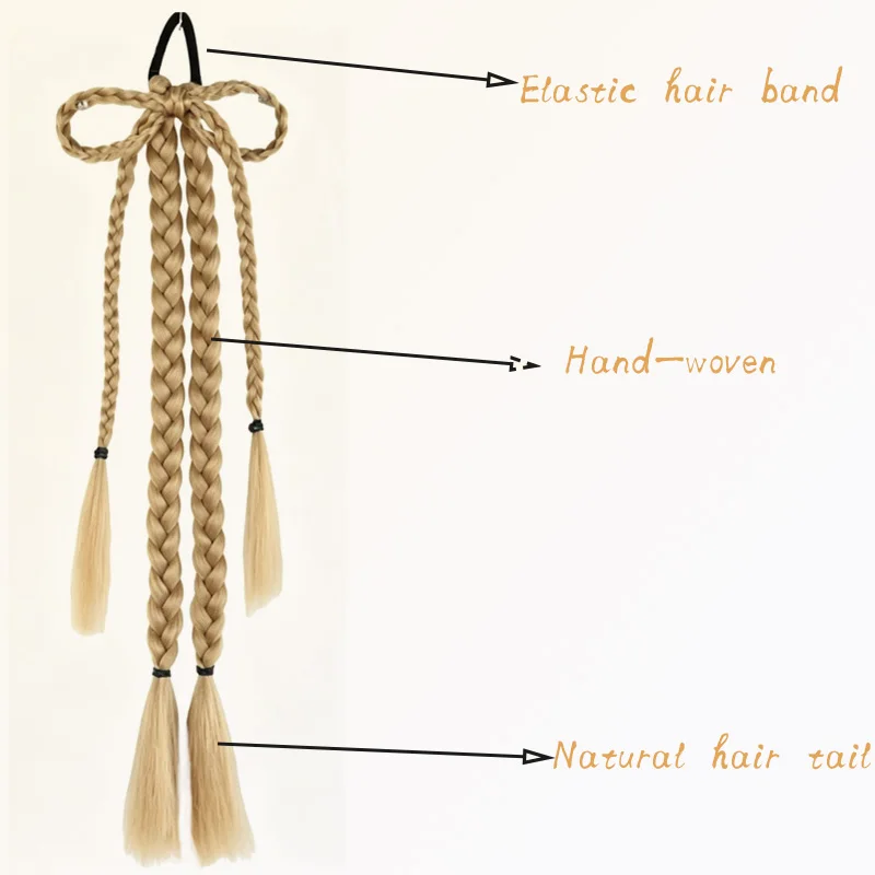 Long Synthetic Bow Braided Ponytail WigWomen Bohemian Daily & Festival Hair Piece