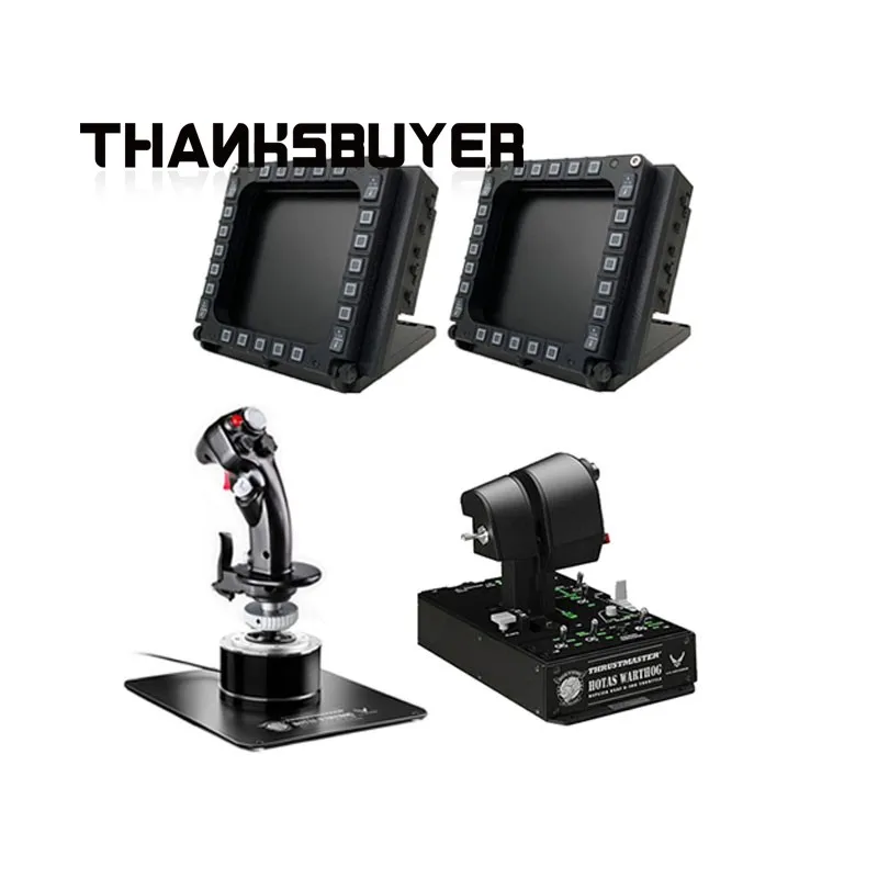 Original MFD COUGAR PACK 2 MFD (Including Screens) + F-16 Flight Stick + A10C Throttle for Thrustmaster