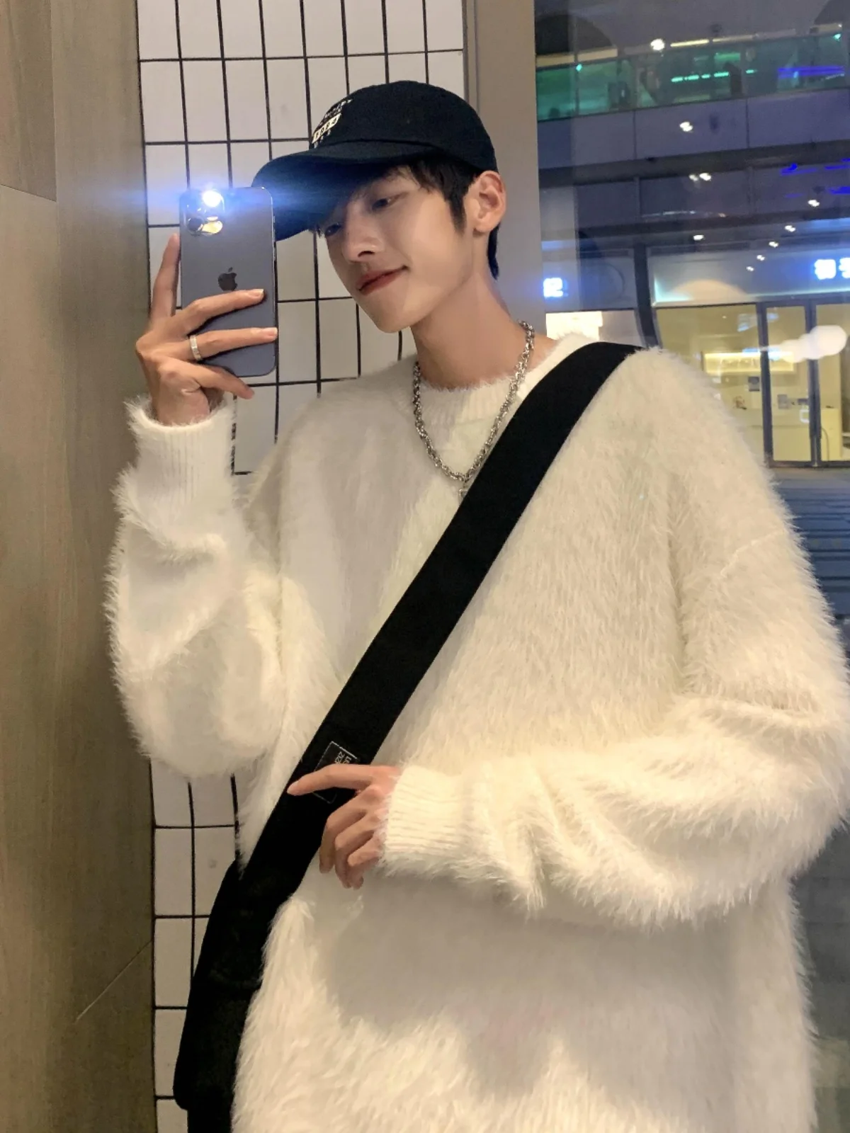 

Вязаный свитер Lazin Sle: Теплый осенне-зимний мужской модный уютный свитер из мериносовой шерсти, внутренняя одежда, парный комплект, пальто