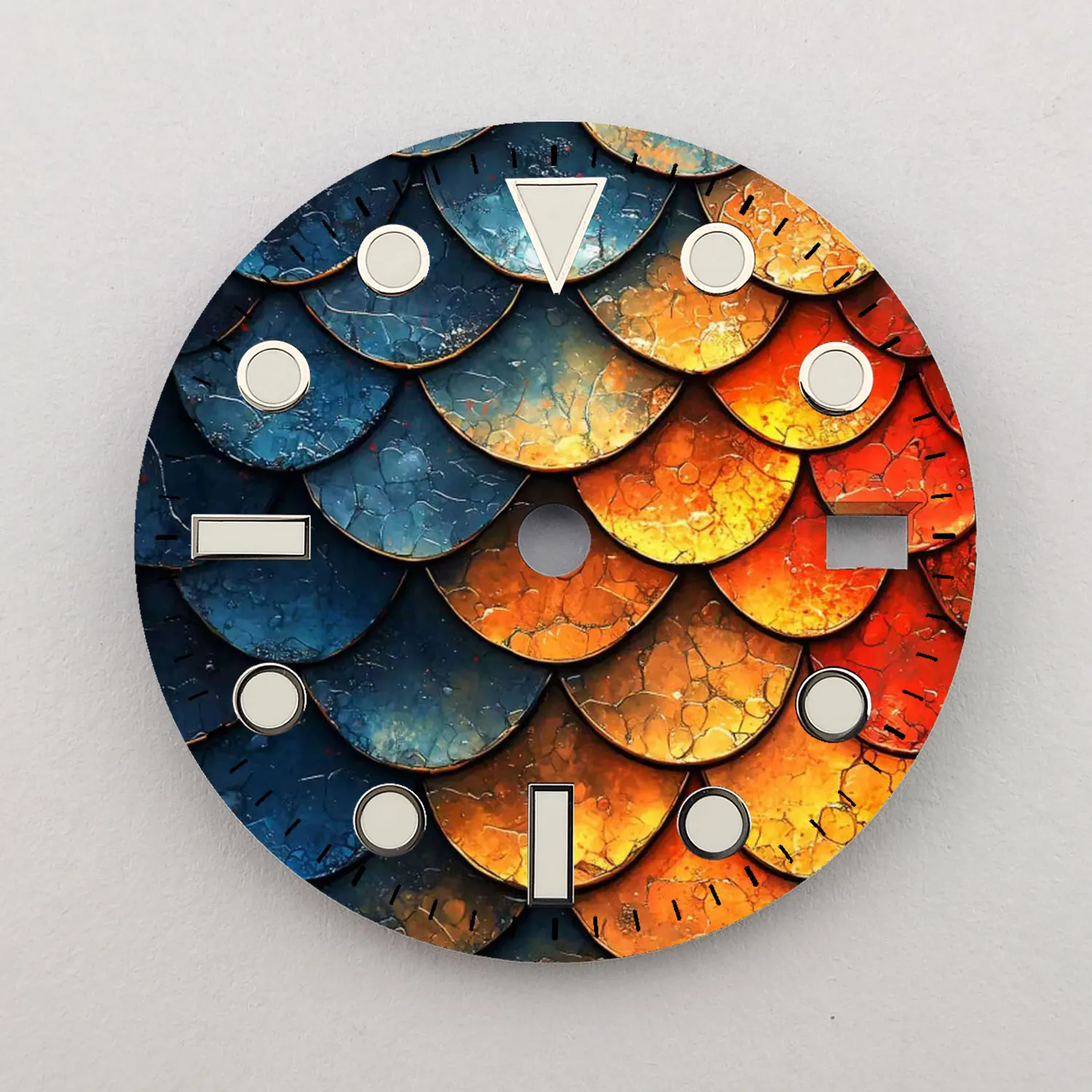 

Creative NH35 dial for men's watch dial 28.5 mm DIY watch parts fits NH34 NH35 NH36 Movements Golden dragon scales watch dial