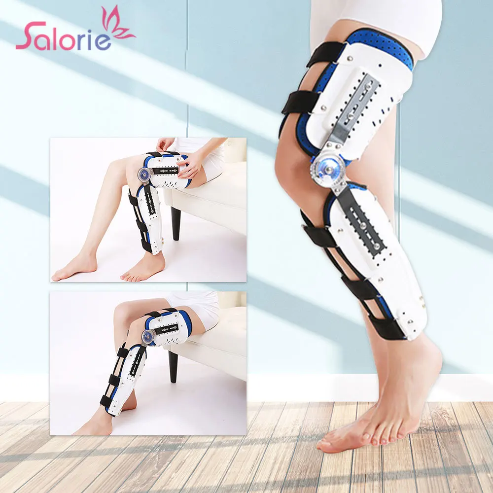 

Medical Grade 0-120 Degree Adjustable Hinged Knee Leg Brace Support Fixation Protector Knee Ankle Brace Ligament Damage Repair