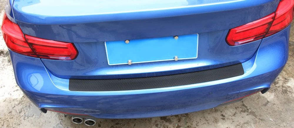 Kohlefaser-Aufkleber für die hintere Stoßstange des Kofferraums für SKODA Fabia Combi Octavia RS Scout KAROQ Superb 2 3 4 – Detail 5