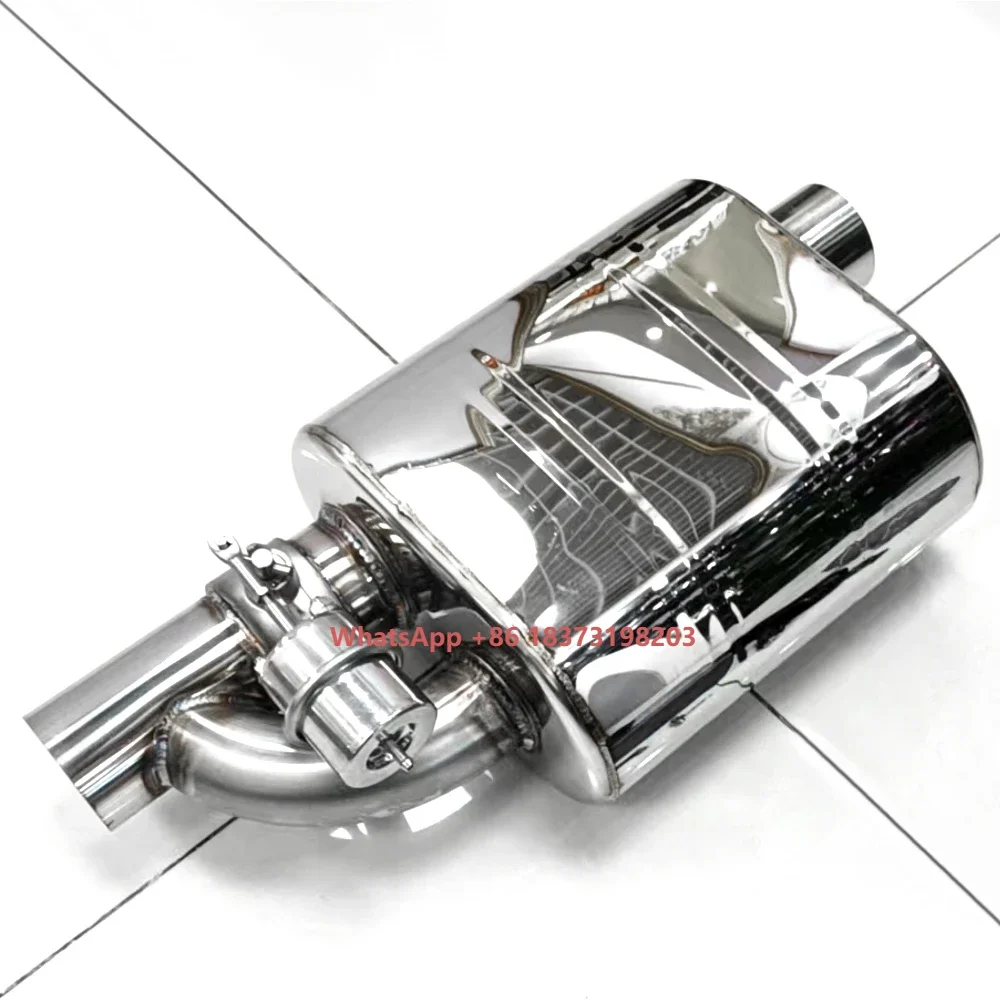 

Universal Single Outlet Exhaust Silencers Valves Stainless Steel Remote Controls Electric Set Valved Muffler 2.5 Inch