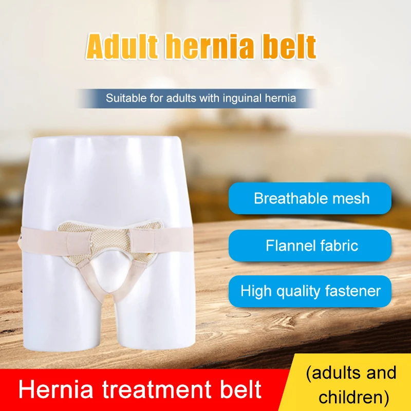 Groin Hernia Support for Men with 2 Removable Compression Pads Providing Support for Single or Double Hernia