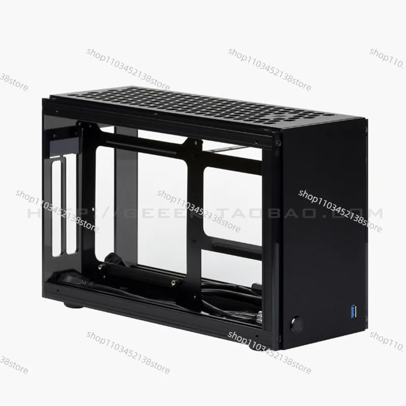 GEEEK A50S itx mini small case Acrylic A4sfx side transparent RGB case cool fish G5PLUS K55