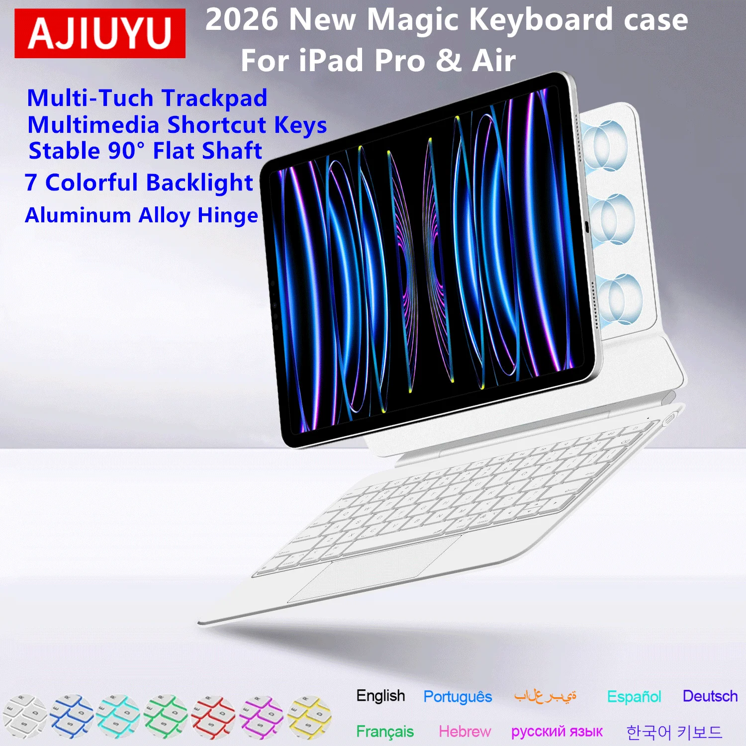Magic Keyboard for iPad Pro 11 Inch 4th/3rd/2nd/1st Gen iPad Air 11 M2 M3 M4 Air 4 Air 5 Case Floating Stand Ultra Thin Keyboard