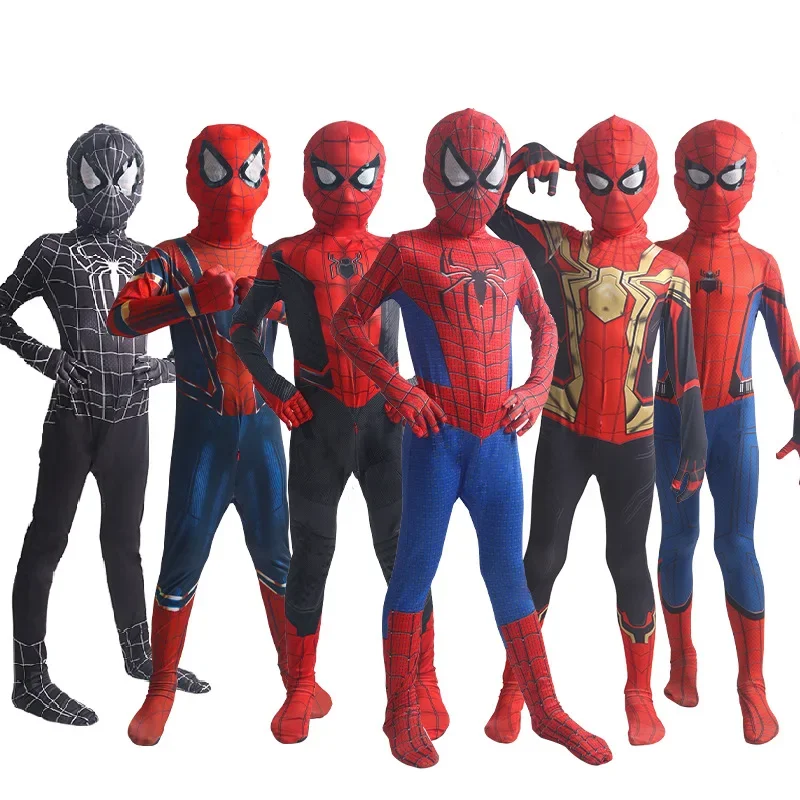 SN60 Spiderman Costume per bambini Zentai Suit Spider Man nel versetto di ragno Miles Morales Supereroe Cosplay Body per adulti 1 @