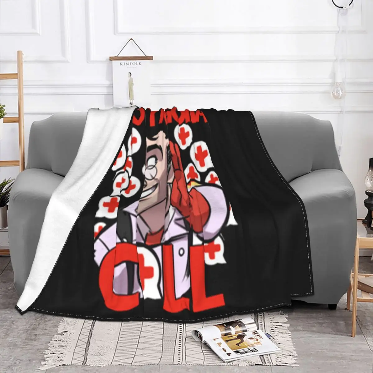 Tf2 Team Fortress 2 Funny Medic Who You Gonna Call Streetwear Unique Teenage Creative Summer Throw Blanket