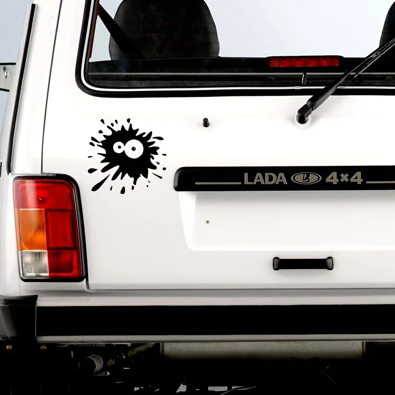 

1PC Blot 3 Funny Car Sticker, Black White Vinyl Decal for Auto Bumper Window, Waterproof Self-Adhesive Vehicle Decor