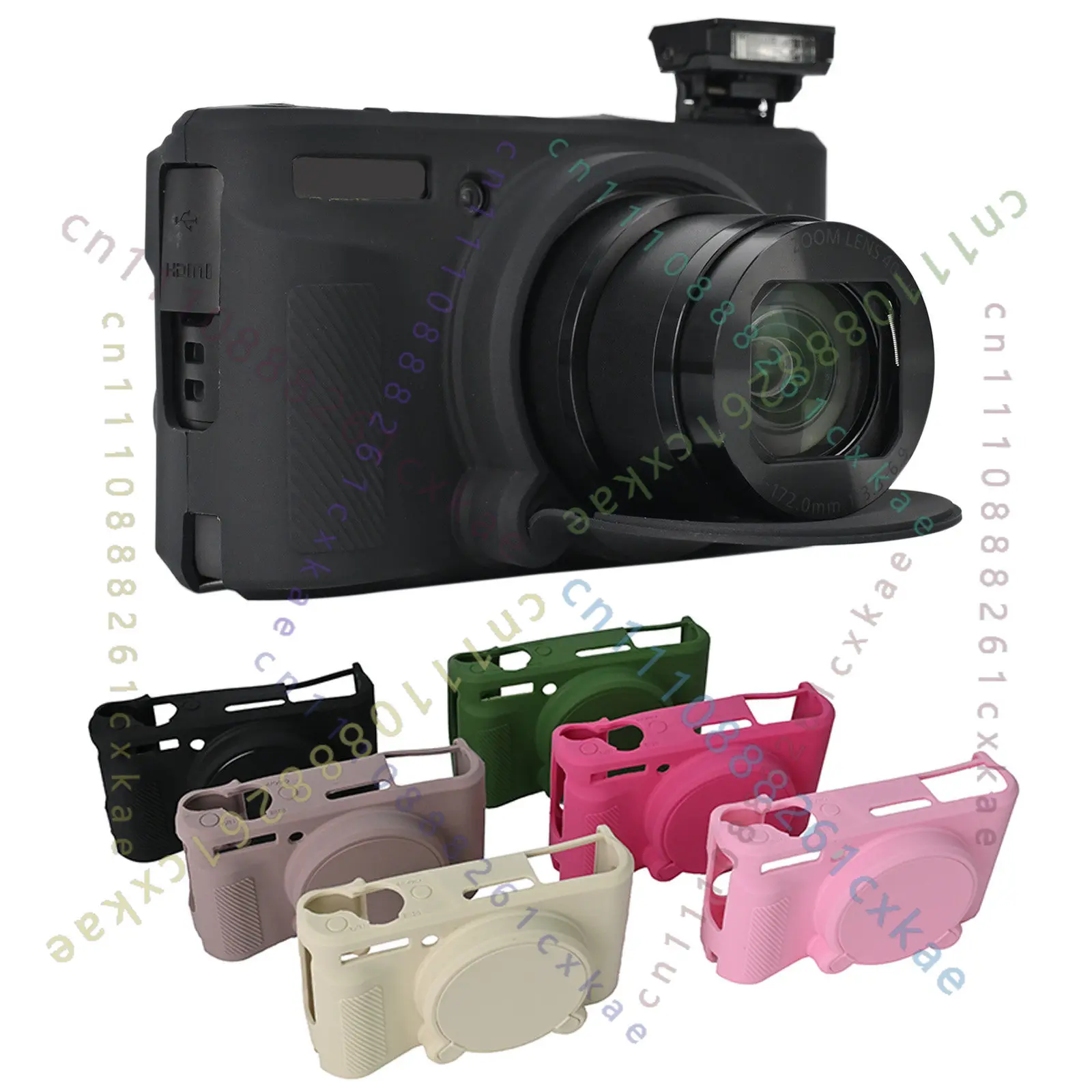 1PCS Soft Silicone Camera Protective Cover Anti-slip Shockproof Case For Canon SX740 HS Digital Camera Accessory