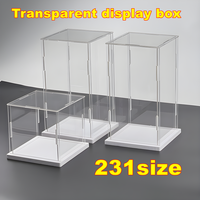 1pc transparent self-assembled acrylic display box dustproof storage display cabinet, suitable for car models/toys/collectibles