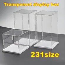 1pc transparente auto-montado acrílico caixa de exibição armário de exibição de armazenamento à prova de poeira, adequado para modelos de carro/brinquedos/coleção