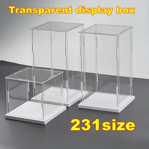 1pc transparent automatische Acryl-Ausstellungsbox Poeira Test Lagerschrank, geeignet für Auto-/Spielzeug-/Sammelmodelle 6 Hauptverkäufe des Sammlerausbassers - №6