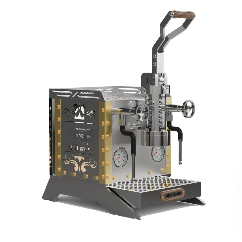 Spring tie rod semi-automatic pull bar coffee machine professional commercial household Italian pressure transformation