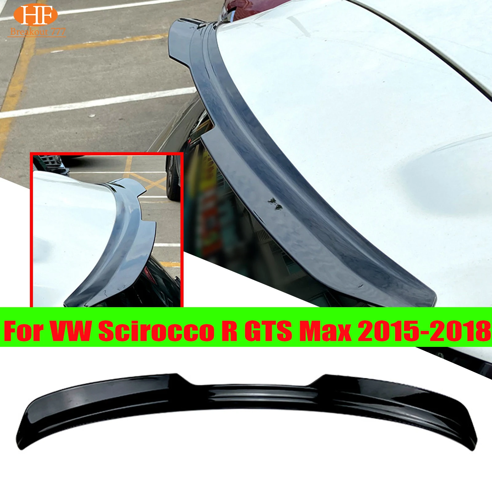 

Rear Trunk Spoiler Lips Car Bumper Lip Trunk Spoiler Boot Wing Accessories For VW Scirocco R GTS Max 2015-2018