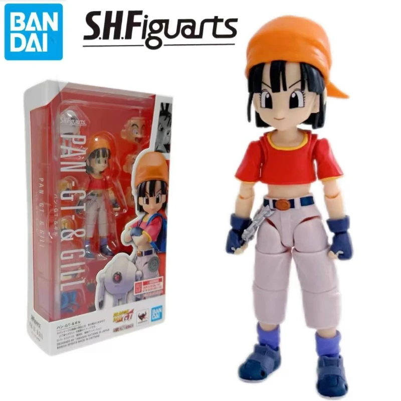 

В наличии: Оригинальный конструктор Bandai Dragon Ball GT, модель SHF Pan-GT-& Gill, коллекционная фигурка аниме-персонажа, готовая модель, игрушки, подарки