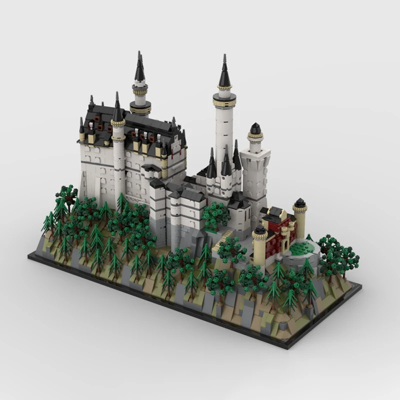 새로운 MOC 빌딩 블록, 중세 건축 모델, 새로운 슈벤슈타인 성 기술, 모듈형 어린이 장난감 DIY 세트